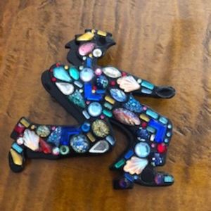 "Running Man" brooch